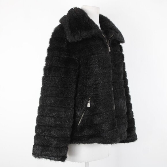 Alpine Studio Sz L Collared Pockets Faux Fur Lined Modarylic Polyester Jacket - Picture 10 of 16